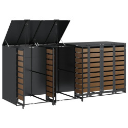 Dulap pentru pubele VidaXL 3394770 (Anthracite/Natural) Thumb