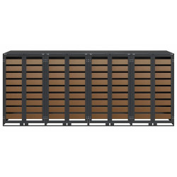 Dulap pentru pubele VidaXL 3394770 (Anthracite/Natural) Thumb