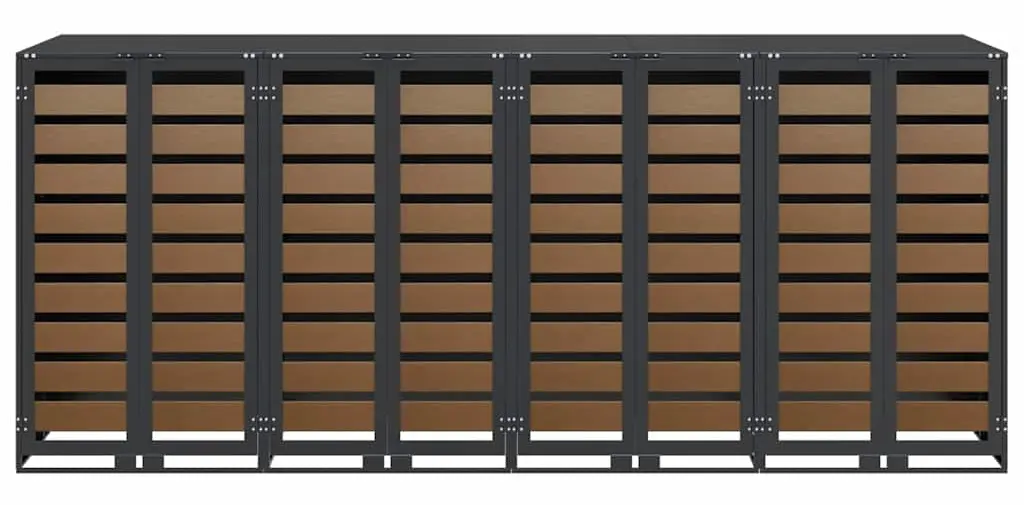 Dulap pentru pubele VidaXL 3394770 (Anthracite/Natural) - 4