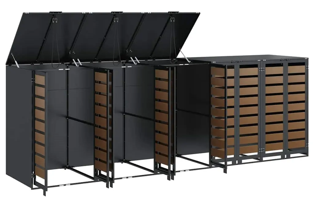 Шкаф для мусорных контейнеров VidaXL 3394771 (Anthracite/Natural)