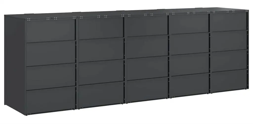 Шкаф для мусорных контейнеров VidaXL 3394771 (Anthracite/Natural)