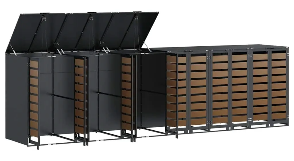 Dulap pentru pubele VidaXL 3394772 (Anthracite) - 3