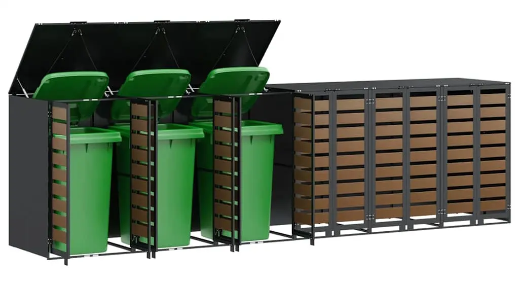 Dulap pentru pubele VidaXL 3394772 (Anthracite) - 4