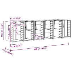 Dulap pentru pubele VidaXL 3394772 (Anthracite) Thumb