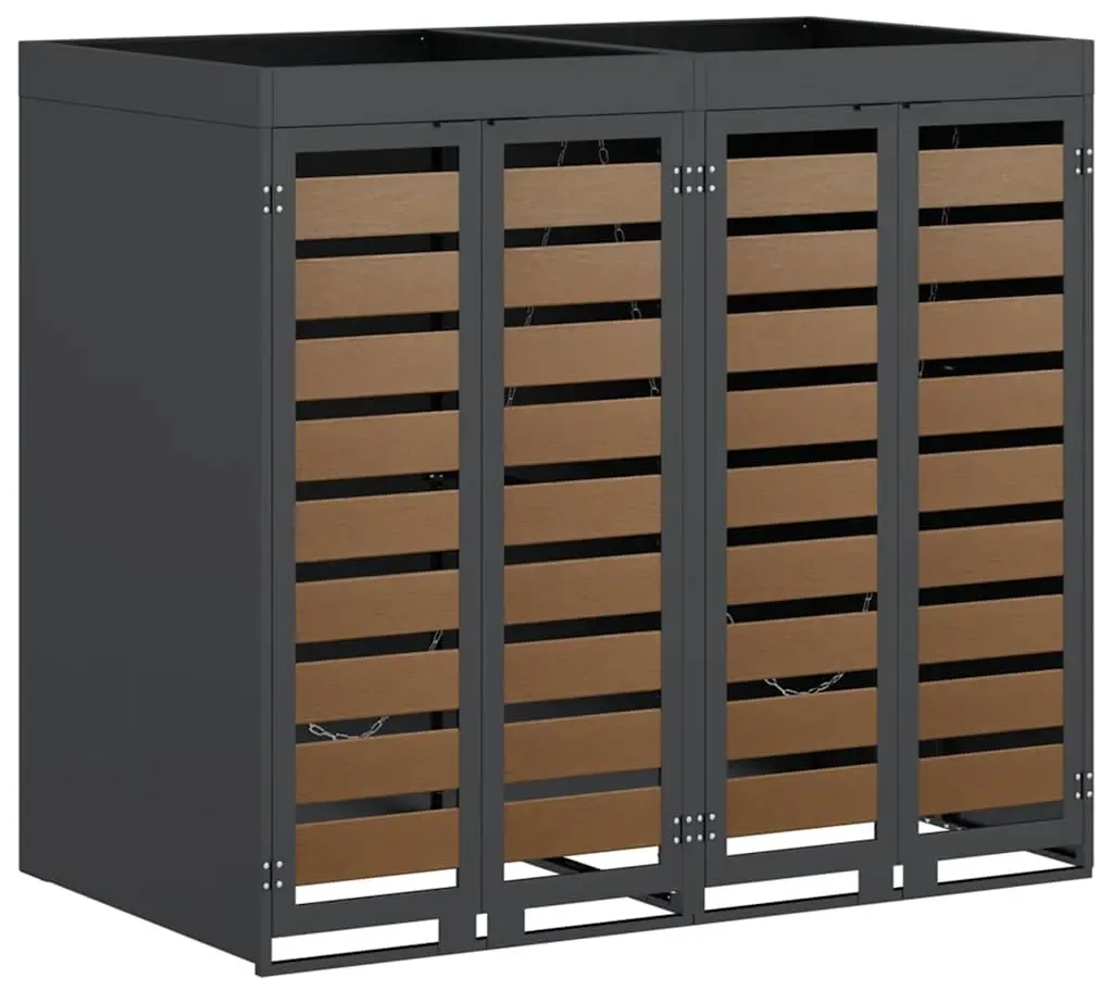 Dulap pentru pubele VidaXL 3394773 (Anthracite/Natural) - 2