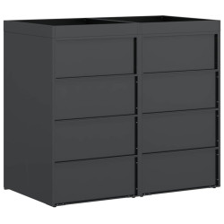 Dulap pentru pubele VidaXL 3394773 (Anthracite/Natural) Thumb