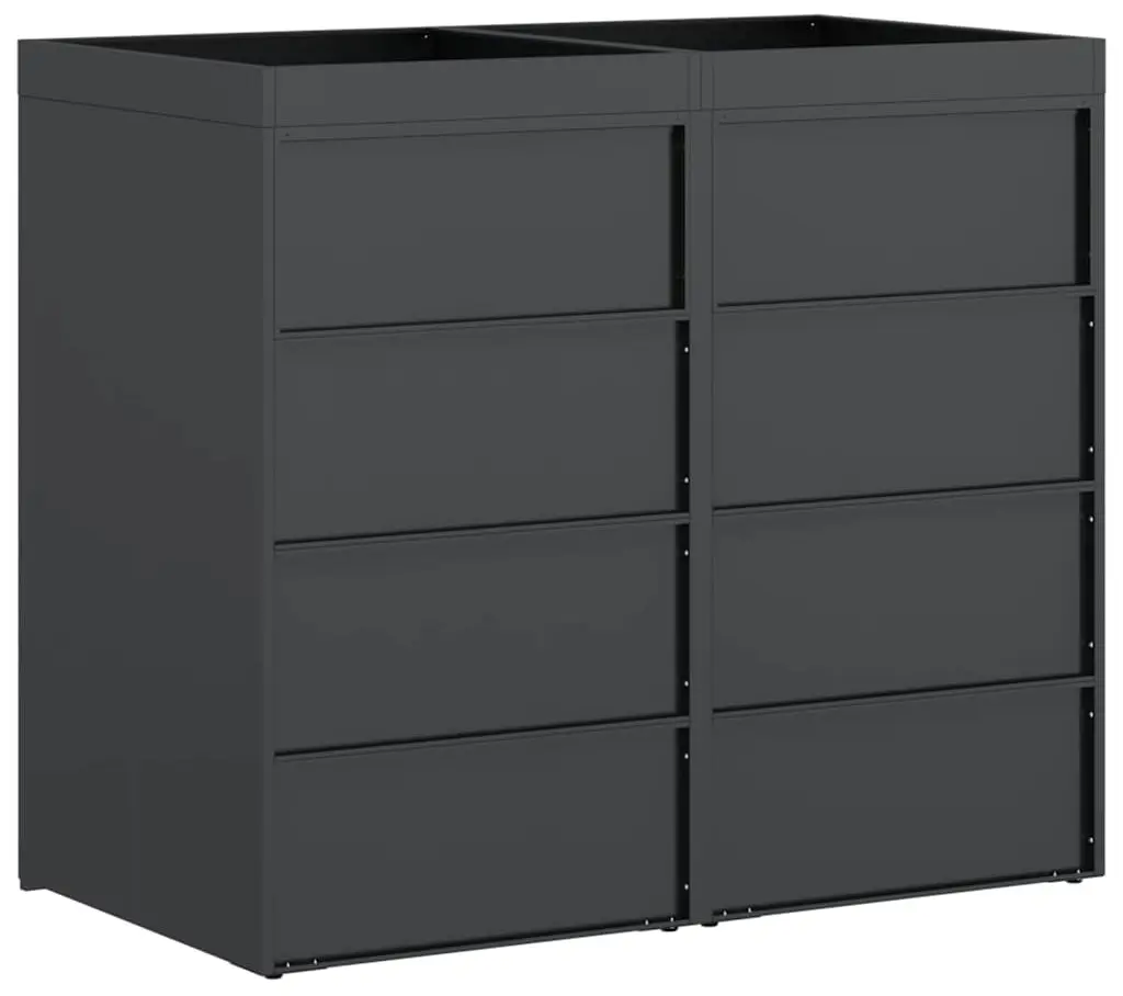 Dulap pentru pubele VidaXL 3394773 (Anthracite/Natural) - 5