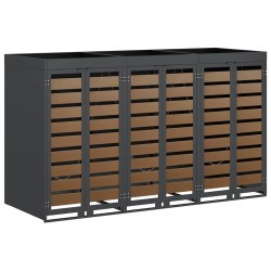 Шкаф для мусорных контейнеров VidaXL 3394774 (Anthracite/Natural) Thumb