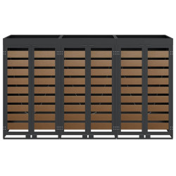 Шкаф для мусорных контейнеров VidaXL 3394774 (Anthracite/Natural) Thumb