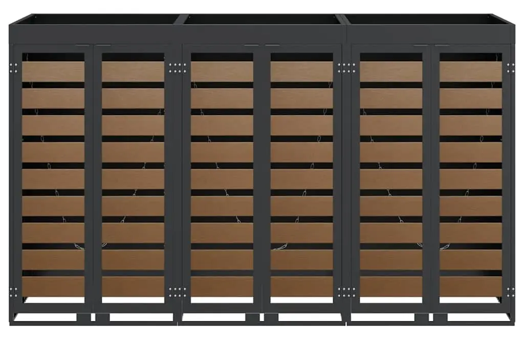 Шкаф для мусорных контейнеров VidaXL 3394774 (Anthracite/Natural)