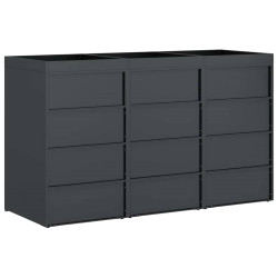 Шкаф для мусорных контейнеров VidaXL 3394774 (Anthracite/Natural) Thumb