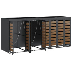 Dulap pentru pubele VidaXL 3394775 (Anthracite/Natural) Thumb