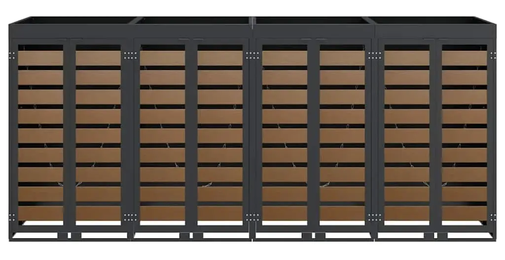 Dulap pentru pubele VidaXL 3394775 (Anthracite/Natural) - 4