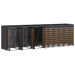 Шкаф для мусорных контейнеров VidaXL 3394777 (Anthracite/Natural) Thumb