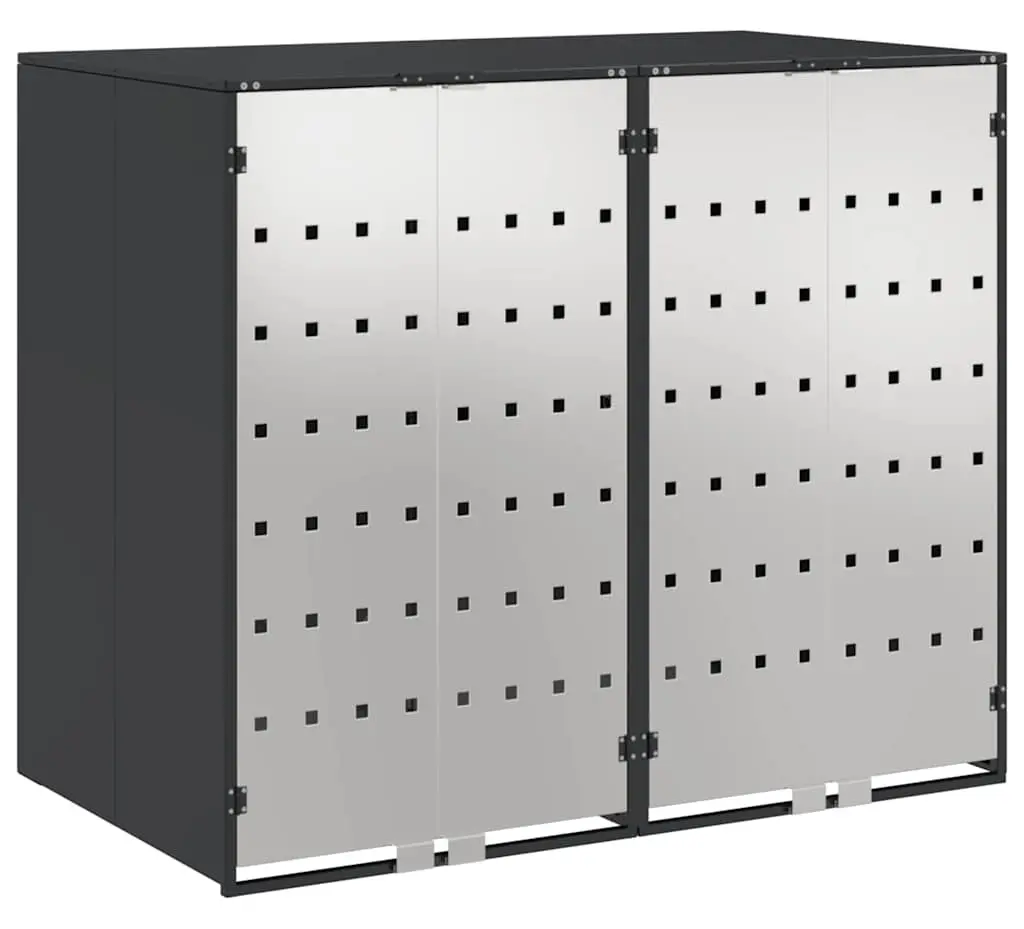 Шкаф для мусорных контейнеров VidaXL 3394778 (Anthracite/Silver)