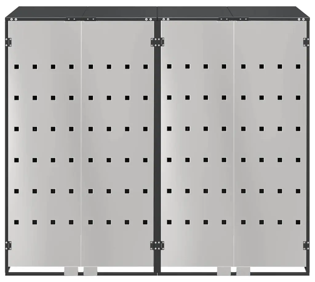 Шкаф для мусорных контейнеров VidaXL 3394778 (Anthracite/Silver)