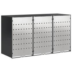 Dulap pentru pubele VidaXL 3394779 (Anthracite/Silver) Thumb