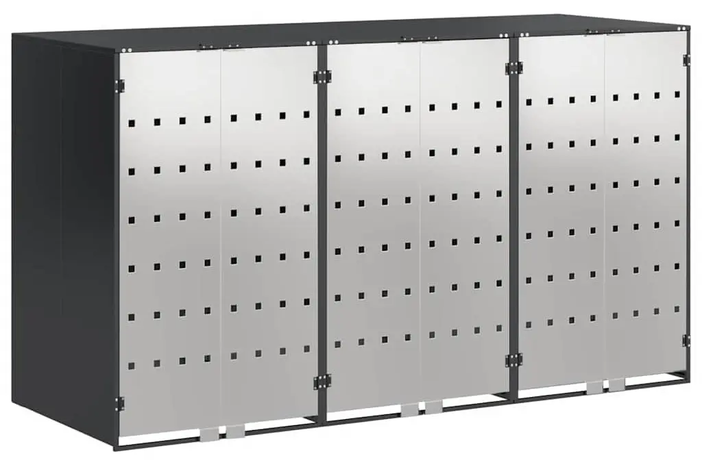 Dulap pentru pubele VidaXL 3394779 (Anthracite/Silver)