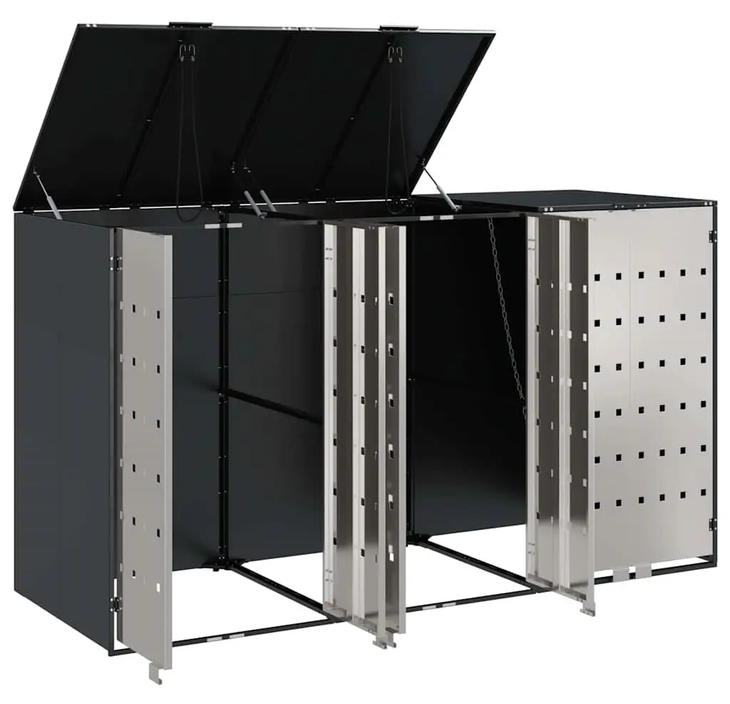 Dulap pentru pubele VidaXL 3394779 (Anthracite/Silver)