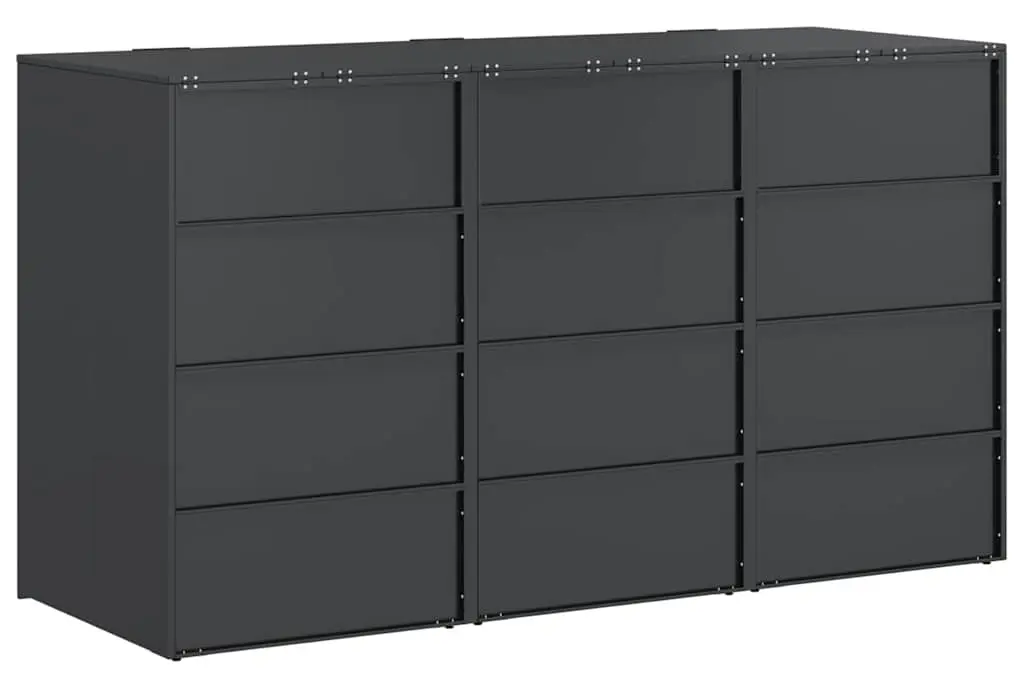 Dulap pentru pubele VidaXL 3394779 (Anthracite/Silver)