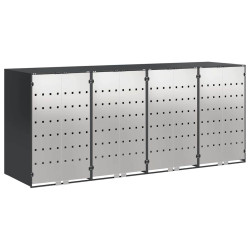 Шкаф для мусорных контейнеров VidaXL 3394780 (Anthracite/Silver) Thumb