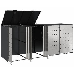 Шкаф для мусорных контейнеров VidaXL 3394780 (Anthracite/Silver) Thumb