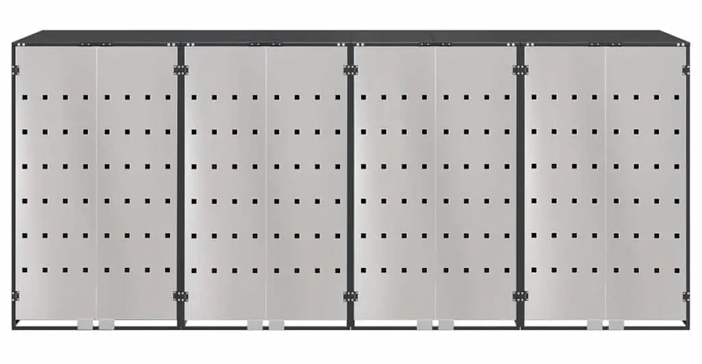 Шкаф для мусорных контейнеров VidaXL 3394780 (Anthracite/Silver)