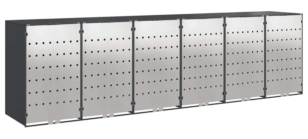 Dulap pentru pubele VidaXL 3394782 (Anthracite/Silver)