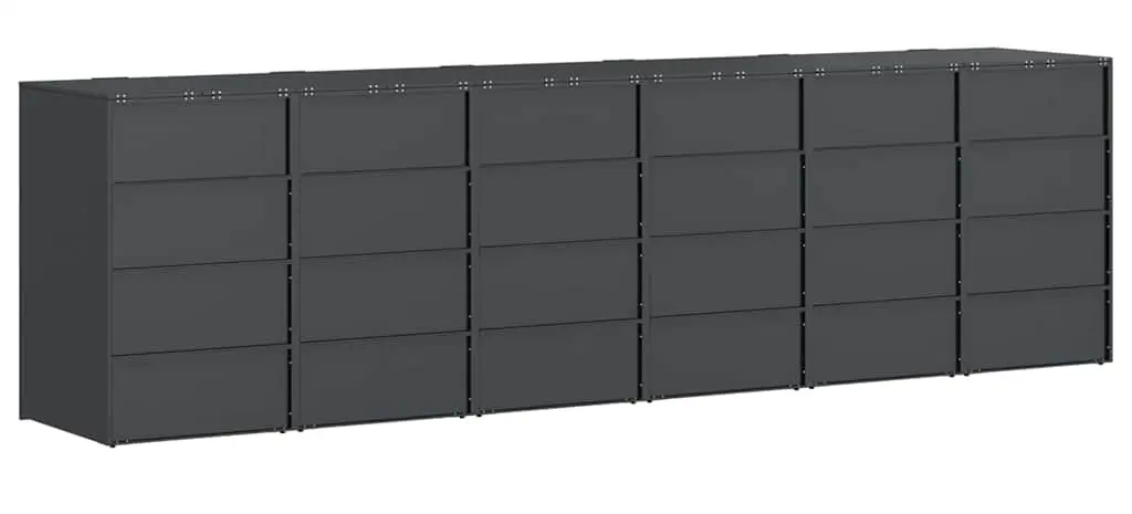 Dulap pentru pubele VidaXL 3394782 (Anthracite/Silver)