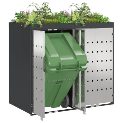 Dulap pentru pubele VidaXL 3394783 (Anthracite/Silver) Thumb