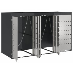 Шкаф для мусорных контейнеров VidaXL 3394784 (Anthracite/Silver) Thumb