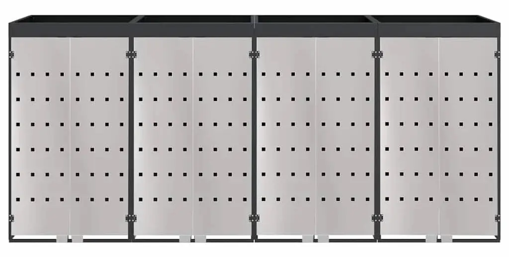 Шкаф для мусорных контейнеров VidaXL 3394785 (Anthracite/Silver)