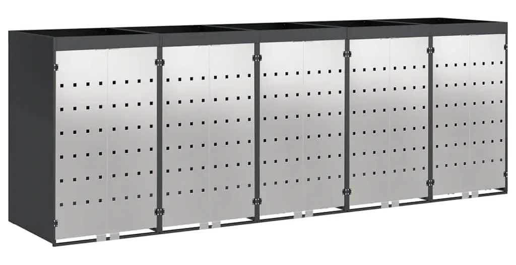 Dulap pentru pubele VidaXL 3394786 (Anthracite/Silver)