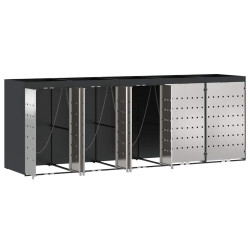 Dulap pentru pubele VidaXL 3394786 (Anthracite/Silver) Thumb