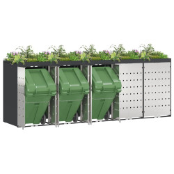 Dulap pentru pubele VidaXL 3394786 (Anthracite/Silver) Thumb