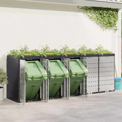 Dulap pentru pubele VidaXL 3394786 (Anthracite/Silver) Thumb