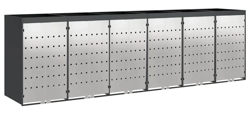 Dulap pentru pubele VidaXL 3394787 (Anthracite/Silver)