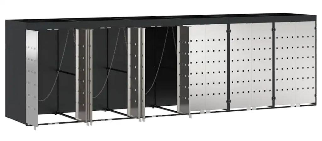 Dulap pentru pubele VidaXL 3394787 (Anthracite/Silver)