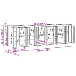 Dulap pentru pubele VidaXL 3394787 (Anthracite/Silver) Thumb
