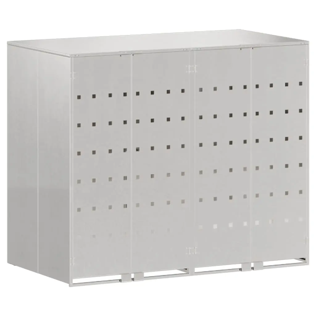 Шкаф для мусорных контейнеров VidaXL 3394788 (Silver) - 2