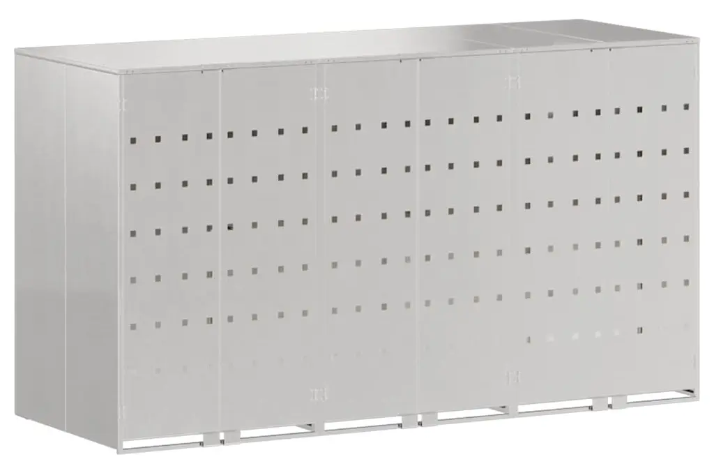 Шкаф для мусорных контейнеров VidaXL 3394789 (Silver) - 2