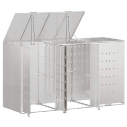 Шкаф для мусорных контейнеров VidaXL 3394789 (Silver) Thumb