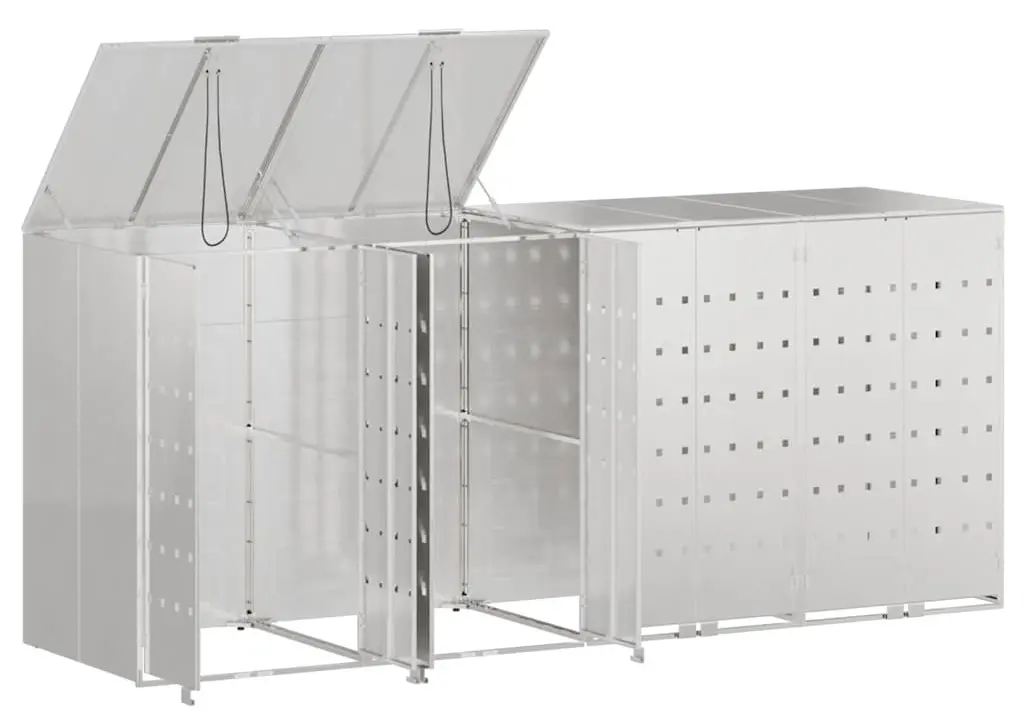 Dulap pentru pubele VidaXL 3394790 (Silver) - 3