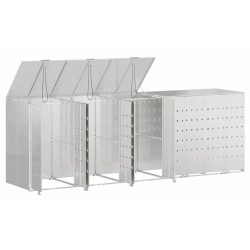 Шкаф для мусорных контейнеров VidaXL 3394791 (Silver) Thumb