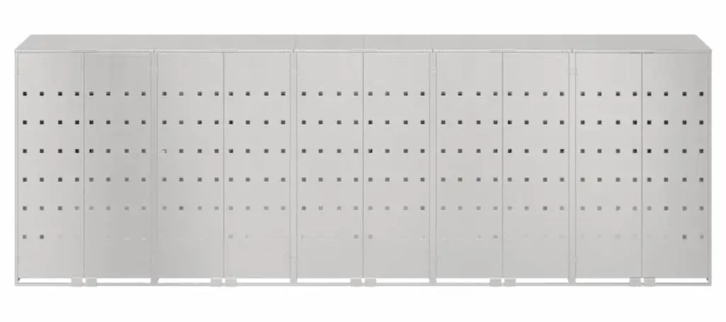 Шкаф для мусорных контейнеров VidaXL 3394791 (Silver) - 4