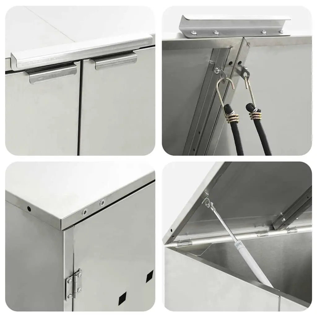 Dulap pentru pubele VidaXL 3394792 (Silver) - 6