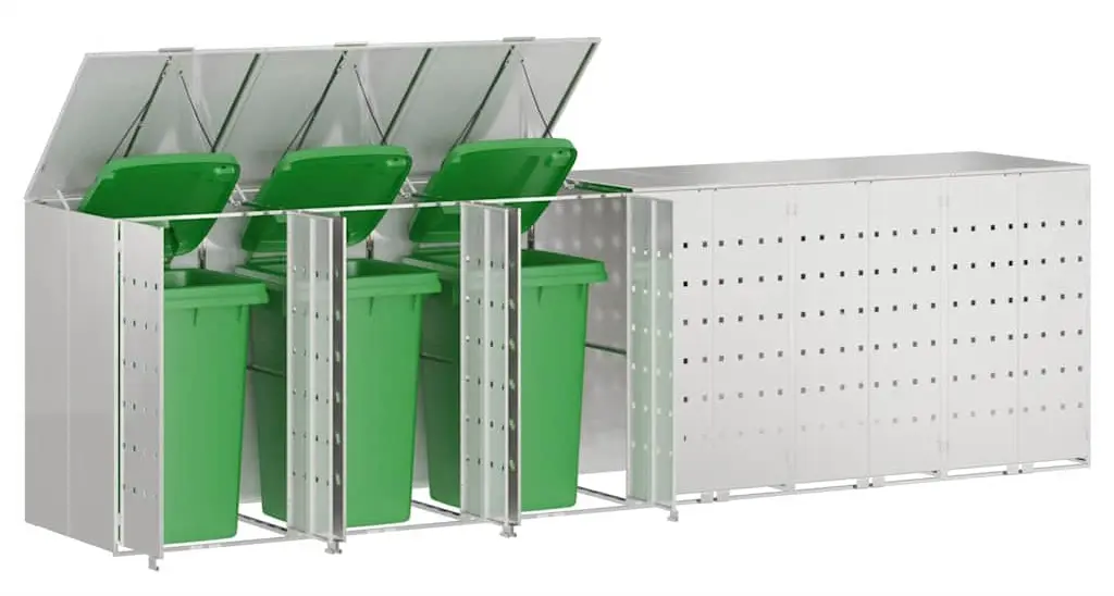 Dulap pentru pubele VidaXL 3394792 (Silver) - 7