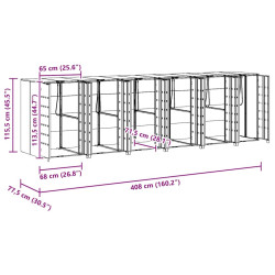 Dulap pentru pubele VidaXL 3394792 (Silver) Thumb