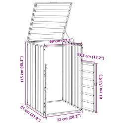 Dulap pentru pubele VidaXL 4006172 (Grey) Thumb