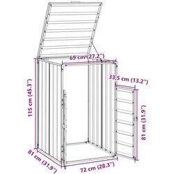 Dulap pentru containere de gunoi VidaXL 4006173 (Anthracite) Thumb